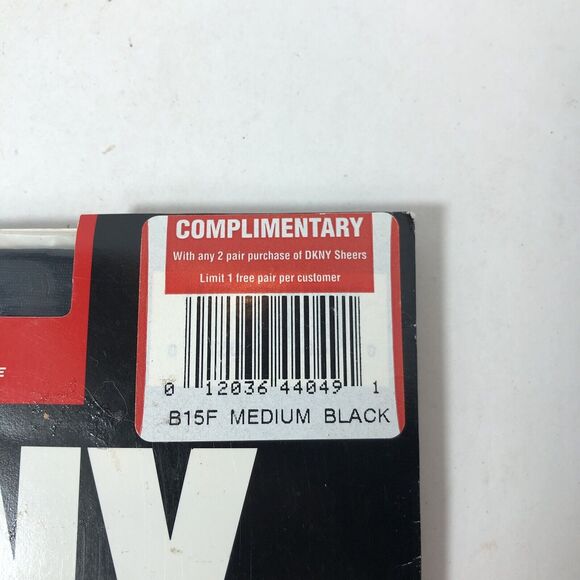 DKNY Pantyhose Nylon Control Top Sheer Lustre Black Medium Style B15F 1995 C2 - Picture 3 of 8